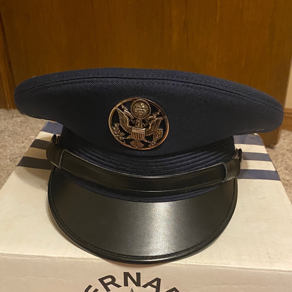 Bernard Airforce Enlisted Navy Blue Dress Cap Genuine Military Apparel